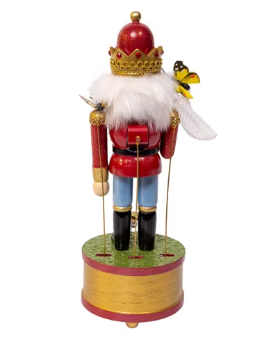 Kurt Adler 12-inch Wind-up Musical Butterfly Catcher Nutcracker In Multi