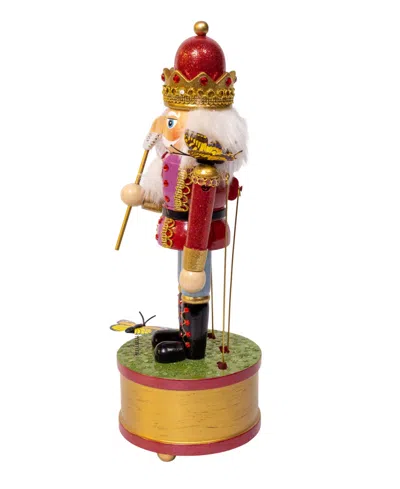 Kurt Adler 12-inch Wind-up Musical Butterfly Catcher Nutcracker In Multi