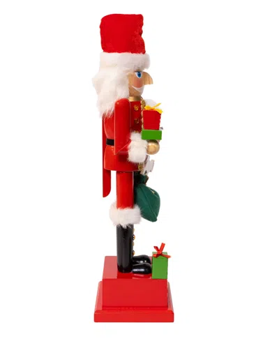 Kurt Adler Wooden 15-inch Santa Calendar Nutcracker In Multi