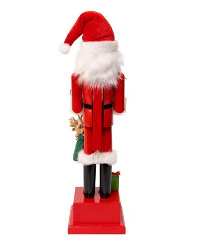 Kurt Adler Wooden 15-inch Santa Calendar Nutcracker In Multi
