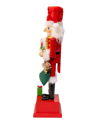Kurt Adler Wooden 15-inch Santa Calendar Nutcracker In Multi