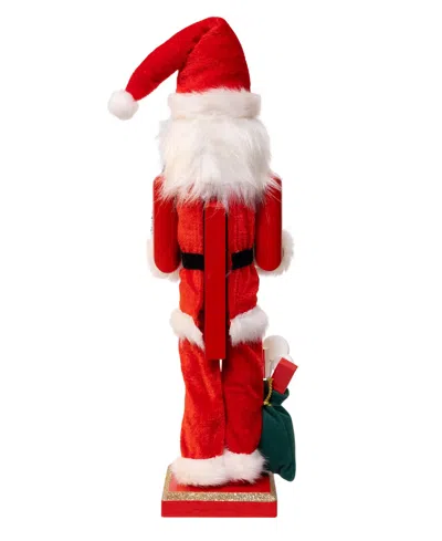 Kurt Adler 15-inch Santa With Gifts And Tree Nutcracker In Red