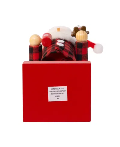 Kurt Adler 15-inch Santa With Red Pajamas Nutcracker In Red