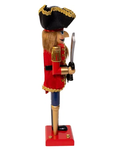 Kurt Adler 15-inch Pirate Nutcracker With Peg Leg In Red