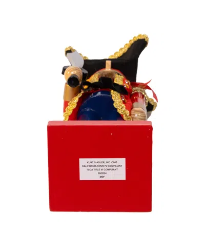 Kurt Adler 15-inch Pirate Nutcracker With Peg Leg In Red