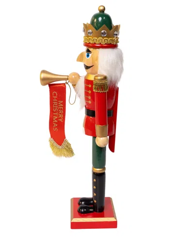 Kurt Adler Charming 15-inch Horn Nutcracker In Red