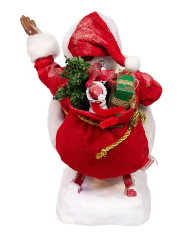 Kurt Adler 8.5-inch Fabriche Santa On Sled In Red