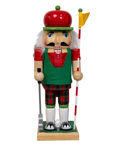 Kurt Adler 12-inch Wooden Golf Nutcracker In Multi