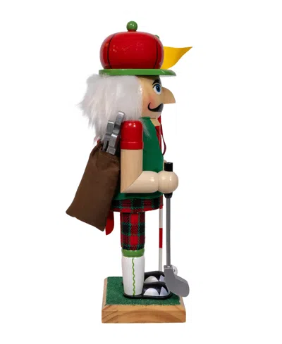 Kurt Adler 12-inch Wooden Golf Nutcracker In Multi