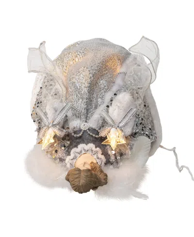 Kurt Adler 14-inch Angel Tree Topper In Silver