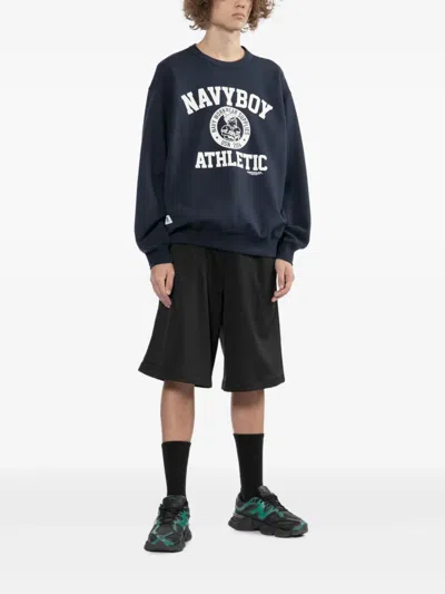 Chocoolate Graphic-print Sweatshirt In Blue