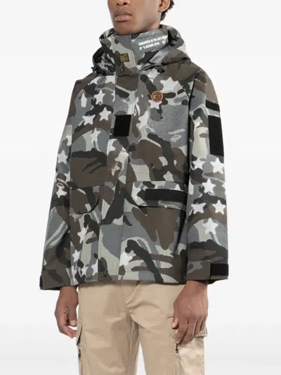 Aape By A Bathing Ape Logo-patched Jacket In Gray