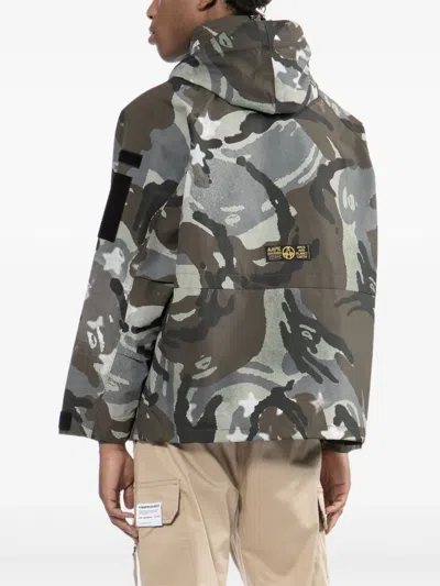Aape By A Bathing Ape Logo-patched Jacket In Gray