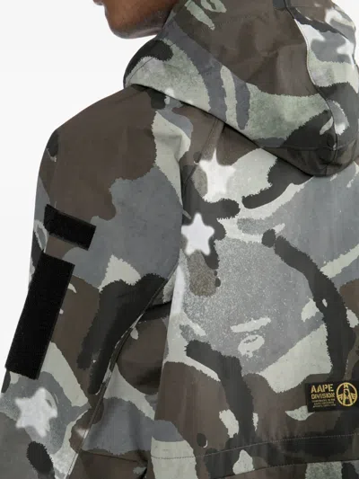 Aape By A Bathing Ape Logo-patched Jacket In Gray