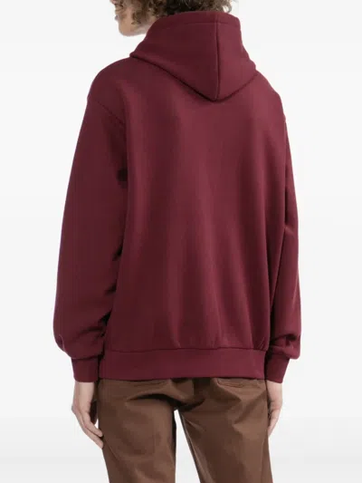 Chocoolate Bear-print Hoodie In Red