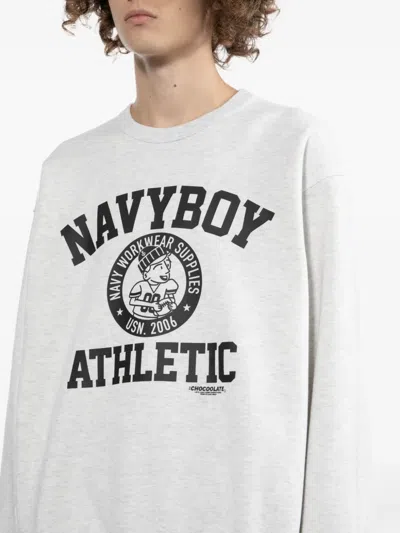 Chocoolate Graphic-print Sweatshirt In White