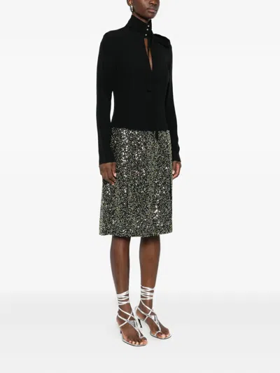 Rabanne Embellished Self-tie Dress In Black