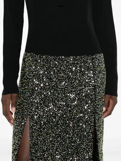 Rabanne Embellished Self-tie Dress In Black