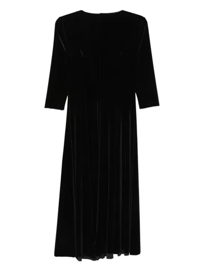 圆领中长连衣裙