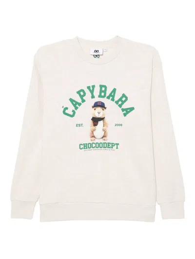 Chocoolate Graphic-print Sweatshirt In Neutral