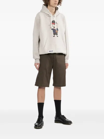 Chocoolate Bear-print Hoodie In Gray