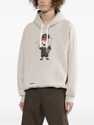 Chocoolate Bear-print Hoodie In Gray