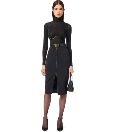 Elisabetta Franchi Pencil Skirt In Black