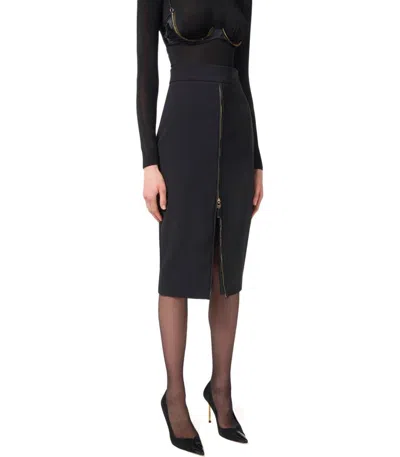 Elisabetta Franchi Pencil Skirt In Black