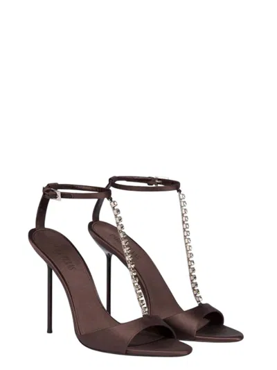 Paris Texas Lidia T-strap Sandal In Brown
