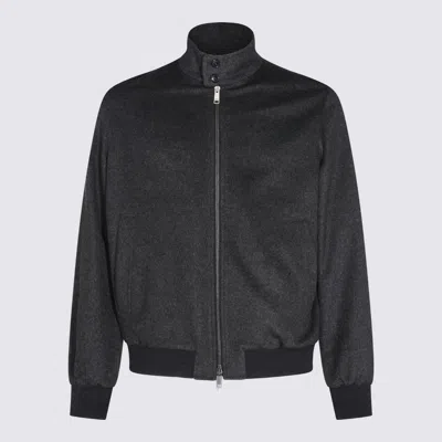 Zegna Modern High Collar Jacket Featuring Pockets In Black