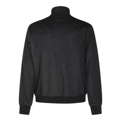 Zegna Modern High Collar Jacket Featuring Pockets In Black
