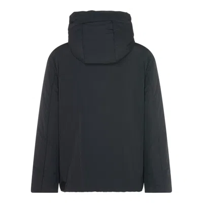 Jil Sander Insulated Hooded Long Sleeve Outerwear In Black