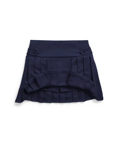 Polo Ralph Lauren Ralph Lauren Girls Ponte Roma Pleated Skirt In Blue