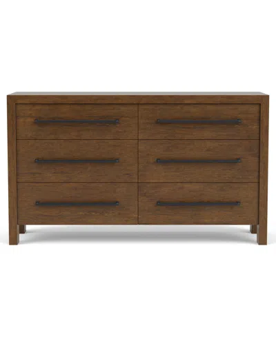 Macy's Davie 3-pc. Queen Set (panel Bed, Dresser & 3-drawer Nightstand) In Brown