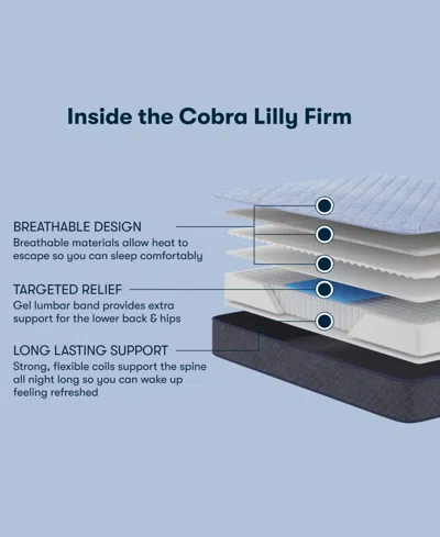 Serta Perfect Sleeper Cobra Lily 10.5 Plush Tight Top Mattress Collection In Transparent