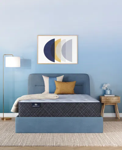 Serta Perfect Sleeper Iceland Poppy 13" Plush Tight Top Mattress Set, Twin Xl In Blue