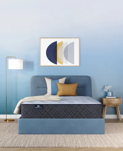 Serta Perfect Sleeper Iceland Poppy 13" Plush Tight Top Mattress Set, California King In Blue