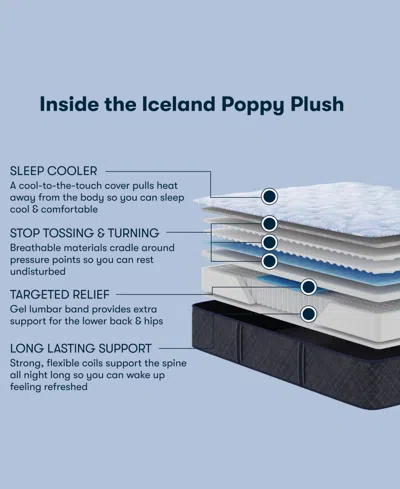 Serta Perfect Sleeper Iceland Poppy 13" Plush Tight Top Mattress Set, Twin Xl In Transparent