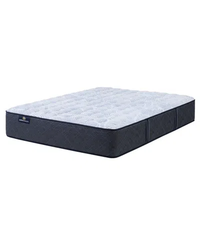 Serta Perfect Sleeper Iceland Poppy 13.5" Medium Tight Top Mattress Set, Queen Split In Blue