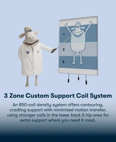 Serta Perfect Sleeper Iceland Poppy 13.5" Medium Tight Top Mattress Set, Queen Split In Transparent