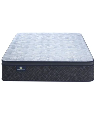 Serta Perfect Sleeper Iceland Poppy 14" Plush Pillow Top Mattress Set, Queen Split In Blue