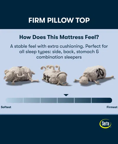 Serta Perfect Sleeper Osiria Rose 14" Firm Pillow Top Mattress Set, Twin Xl In Blue