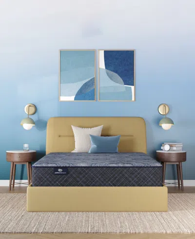 Serta Perfect Sleeper Lavender Falls 12 Medium Hybrid Tight Top Mattress Collection In Blue