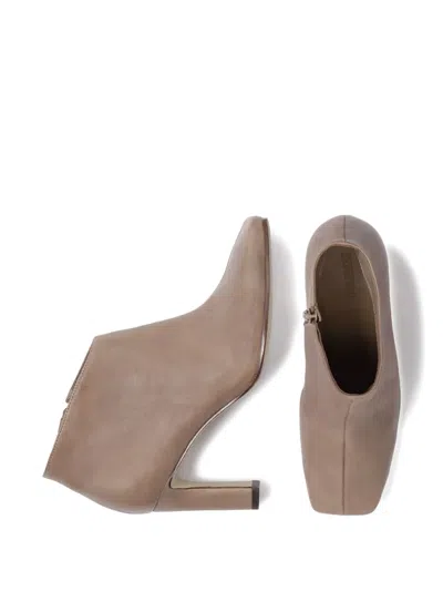 Bernardo 80mm Garda Square-toe Boots In Neutral