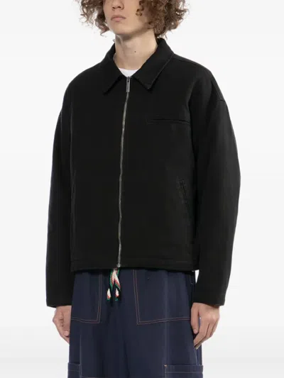 Izzue Logo-plaque Jacket In Black