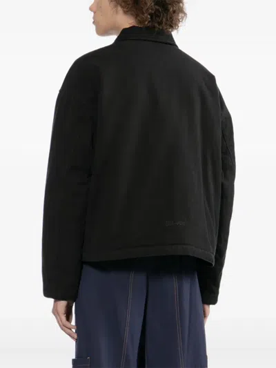 Izzue Logo-plaque Jacket In Black