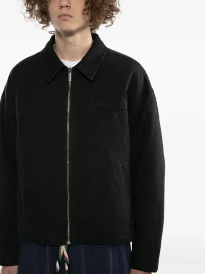 Izzue Logo-plaque Jacket In Black