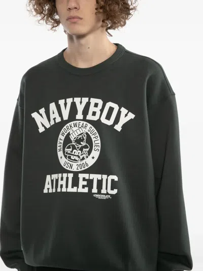 Chocoolate Graphic-print Sweatshirt In Green