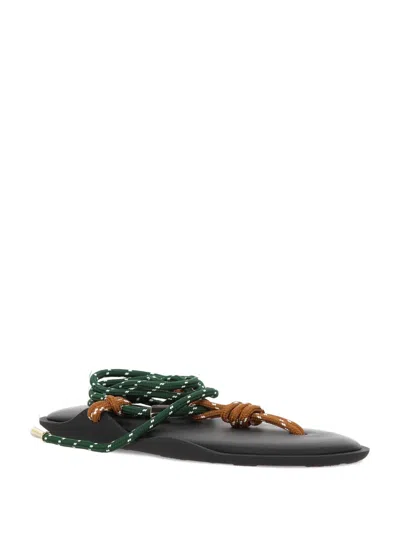 Flowze Fló Twin Rope-detail Flat Sandals In Multi