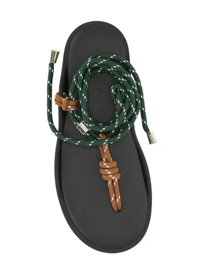 Flowze Fló Twin Rope-detail Flat Sandals In Multi